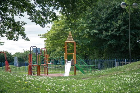 children's play park with play equipment