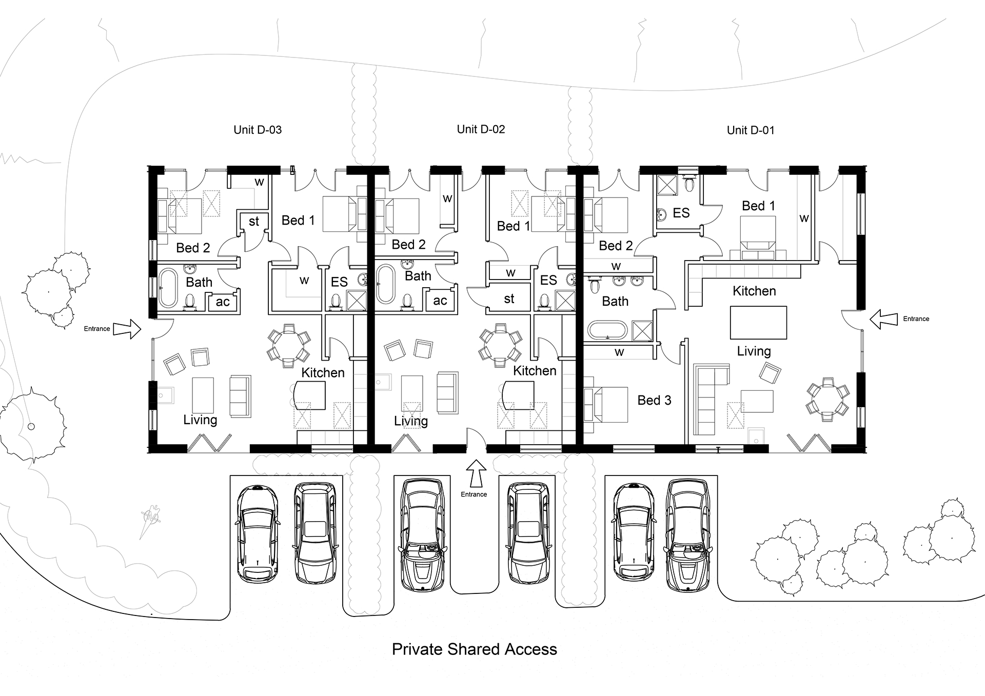 floor plan of converted barn to housing