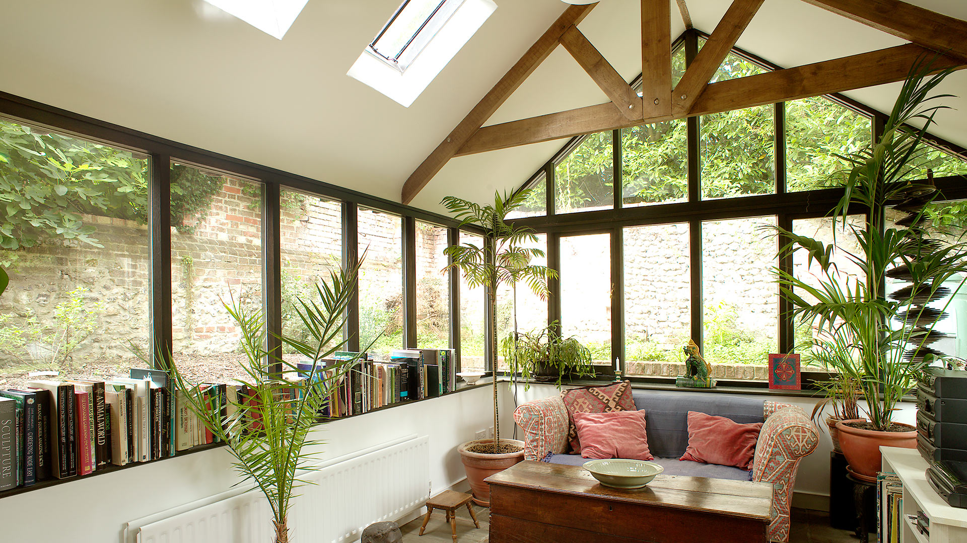 Living room extension with exposed timber beams